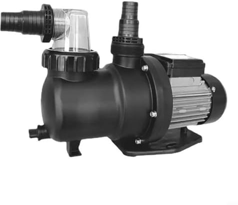 ZYNCUE Bomba de piscina con temporizador, 1 caballo de fuerza en la bomba de piscina sobre el suelo con temporizador 9,5 m³/h adaptadores de 115 V, filtro de protección térmica integrada contra