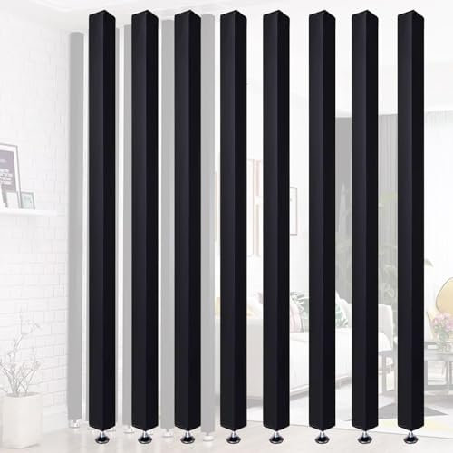 Raumteiler Trennwand, Paravent Raumtrenner Schwarz Raumteiler Vom Boden Bis Zur Decke Post, Heimbüro Privatsphäre Trennwand Säule 10 8 6 5 4 2 1 Pack, 240 220 200 180 160 140 120 100 90 80 70 CM(8 Pac