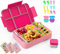 ROVENEW Lunchbox - Brotdose kinder mit fächern, brotdose schule, design mit mehreren Fächern, auslaufsicher und langlebig, perfekter Essensbegleiter für Erwachsene und Kinder (Rosa)