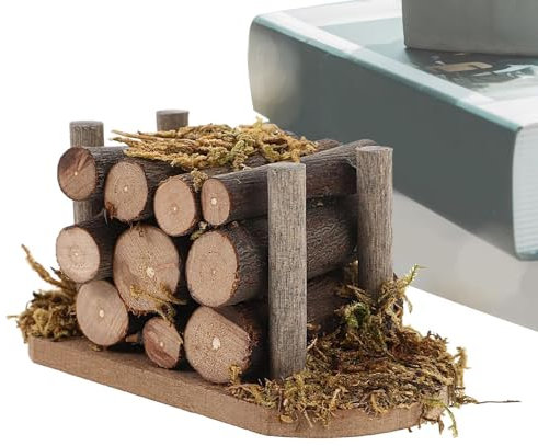 Muebles de casa de muñecas en Miniatura,Pila de leña en Miniatura para casa de muñecas,1:12 Figuras de Troncos de jardín de Hadas - Accesorios en Miniatura de Cocina, Accesorios de jardín de Hadas en
