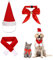DOINEUFL 3 Stück Weihnachtskostüm für Katze und Hund - Weihnachtsmütze, Fliege, Halsband, Halstuch - Haustier Geschenk