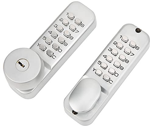 Serrure de Porte Double Face, Serrure de Porte Mécanique, Combinaison de Mot de Passe, Serrure Codée de sécurité, Ensemble de Serrures de Porte Extérieure avec Clavier pour