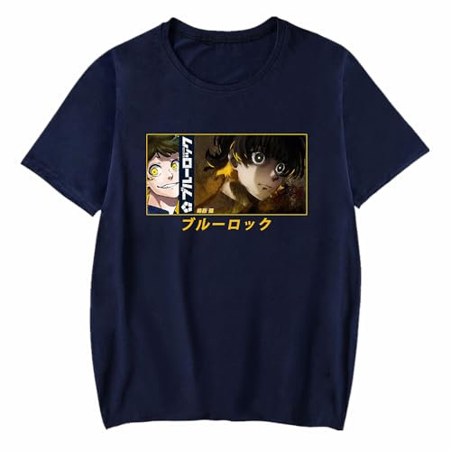 Anime Blue Lock Bachira Meguru Cotton Cartoon Print T-Shirt,Casual T-Shirts Used for Manga Fans Cosplay Gift