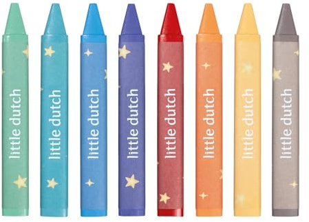 Little Dutch Wachsmalstifte Dreikant für Kinder/Kleinkinder 8 Stück - Jim & Friends