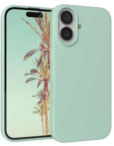 EAZY CASE Premium Silikon Hülle für iPhone 17 - Handyhülle, Stoßfest, Schutzhülle mit Kameraschutz, Kratzfester weicher Mikrofaser-Innenfutter, Slim Liquid Silikon Cover Case Bumper - Mint Grün Grün