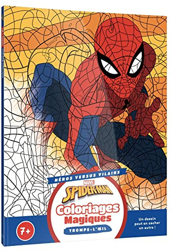 SPIDER-MAN - Coloriages magiques - Trompe-l'oeil (7+) - Héros contre Vilains - MARVEL