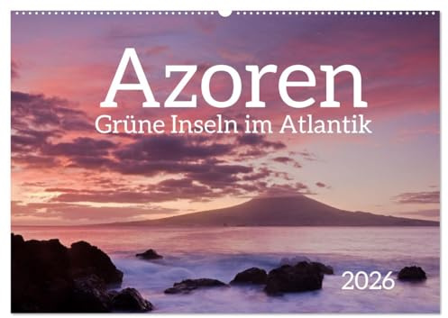 Azoren - Grüne Inseln im Atlantik 2026 (Wandkalender 2026 DIN A2 quer), CALVENDO Monatskalender: Berge, Seen, Wasserfälle und die Küste der Inseln der Azoren im Atlantik, Portugal (CALVENDO Orte)