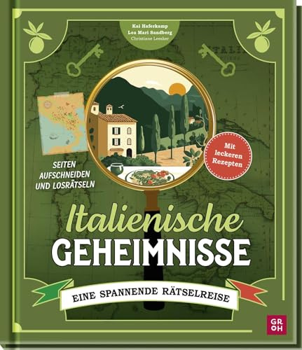 Italienische Geheimnisse: Eine spannende Rätselreise mit leckeren Rezepten | Kniffliges Rätselbuch mit Seiten zum Auftrennen | Logik-, Bilder- und Zahlenrätsel