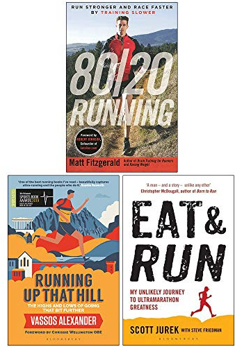 80/20 Running, Running Up That Hill, Eat and Run 3 Books Collection Set