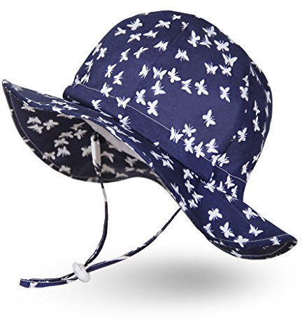 Ami&Li tots Mädchen Sonnenhut Verstellbarer Hut mit breiter Krempe Sonnenschutz UPF 50 für Baby Mädchen Jungen Säugling Kind Kleinkind Unisex