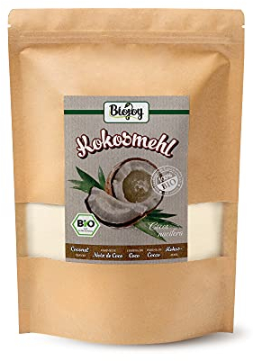 Biojoy Harina de Coco Ecológica (1 kg), parcialmente desgrasada y sin azúcar añadido