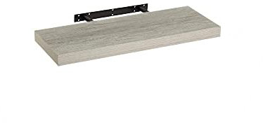 LOLAhome Estante de Pared Flotante de Madera MDF Gris Decorativo,Balda de Pared,De 23x60 cm para Salón, Cocina, Oficina, Dormitorio,Resistente