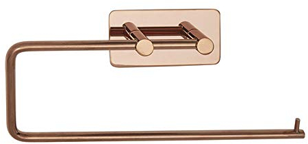 Copper Towel Rail with Small Adhesive Backplate