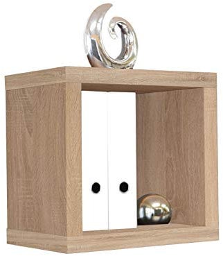 möbelando Regalwürfel Cube Würfelregal Hängeregal Regal Holzregal Beistellregal Cubo I Eiche sägerau