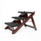 MEWANG Wooden Pet Stairs/Pet Steps - 2-in-1 Foldable Stairs & Ramp for Beds and Cars - Portable Dog/Cat Ladder Up to 110 Pounds(Brown)