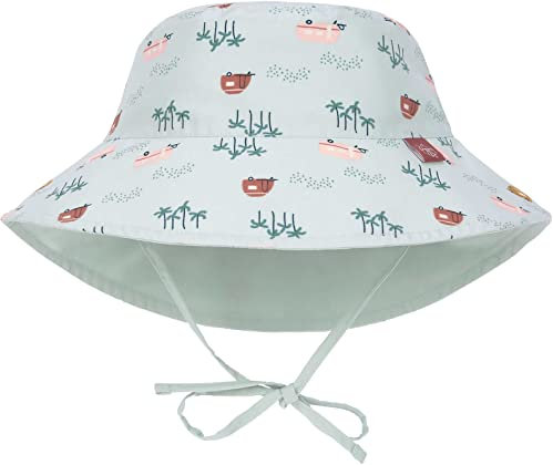 LÄSSIG Splash & Fun Baby und Kleinkind Sonnenhut Fischerhut mit UV-Schutz Caravan Mint 50/51 19-36 Monate