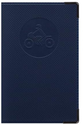 Color Pop Porte-papiers Moto (Bleu Marine) - Fabrication française - Tous permis