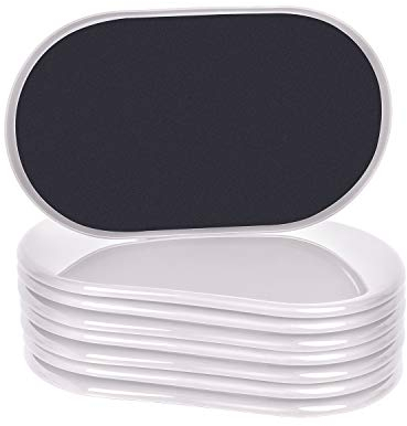 RCHYFEED Möbelgleiter Kunststoff für Teppich, 8 Stück 9-1/2 Zoll Teflon Möbelgleiter Oval für Schwere Möbel, Furniture Sliders für Sofa Bett Möbelschoner, Teppichgleiter Boden Schützen Lärm Reduzieren