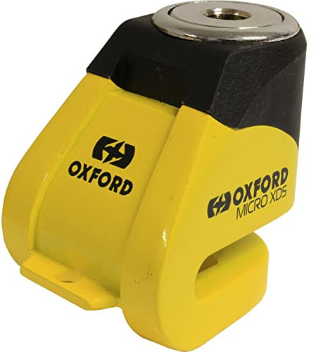 Oxford Scoot XD5 Scooter Brake Disc Lock 5mm Pin Vespa Motorcycle Black Yellow (Yellow)