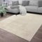 TT Home Teppich Wohnzimmer Kurzflor Anti-Rutsch Rückseite Einfarbiges Design Waschbar, Farbe: Creme, Größe:80x150 cm