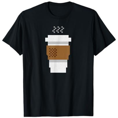 Retro 8-Bit Video Game Pixel Coffee Cup for Barista or Gamer T-Shirt
