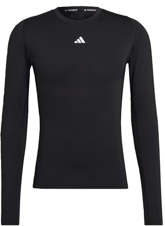 adidas Herren Techfit Training Long Sleeve Tee, Black, S
