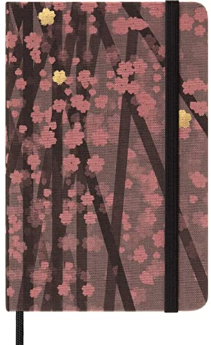 Moleskine - Notizbuch in Limitierter Edition, Sakura-Notizbuch mit Themenbezogenen Grafiken, Liniertem Layout und Stoff-Hardcover, Taschenformat 9x14cm, 192 Seiten