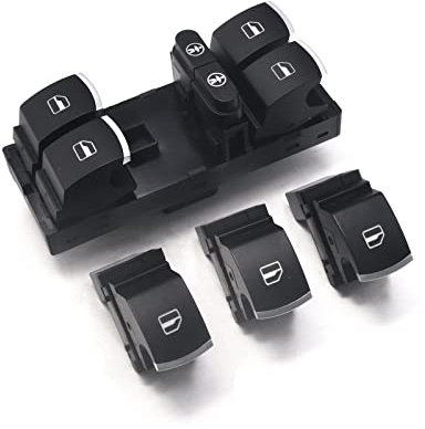 DKAEUK VWWS017H2 interruptor boton mando botonera elevalunas eléctrico para V.W. TOURAN 2010-2015, TOUAREG 2010-2018, SHARAN 2010, SE.AT. ALHAMBRA 2010- OE# 5ND959855, 7P6959857, 7P6959857B