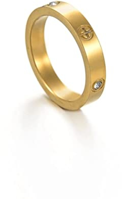 YAHOYA Trendige Edelstahl-Roségold-Farbe Liebesring für Frauen Männer Paar CZ Kristallringe Luxusmarke Schmuck Hochzeitsgeschenk кольцо