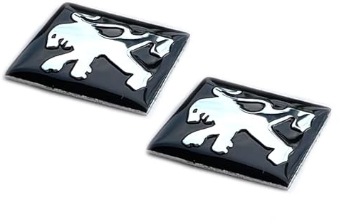 2 Stück Aufkleber 16 x 16 mm. Passend fürPeugeot-Auto mit Logo Kfz. Für Schlüssel Key Fernbedienung usw. Quadrat Sticker mit Emblem (16x16mm Peug. 2St.)