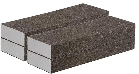 sourcing map 4pcs Medium Grit Sanding Sponge Blocks 180-240 Grit Foam Sanding Block for Polishing Kitchen Metal Wood Drywall, 200x70x25mm