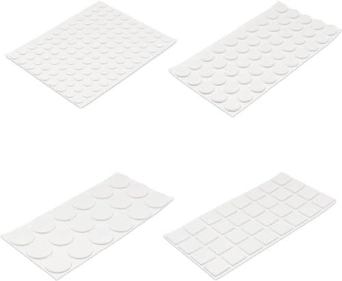 50x Filzgleiter Möbelgleiter selbstklebend - der ideale Schutz für Holz-, Parkett und- Laminatboden (Weiß, Ø 16 mm)