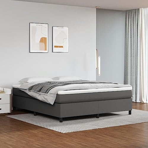 prissent Boxspringbett Samt 160x200 cm Boxspringbett Ohne Matratze Mit Lattenrost Bettgestell Bed Frames Betten Boxspring Hohes Bett GäStebett Bett Mit Bettkasten Grau