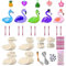 KERANEET 16 Stück Windspiel Bastelset Kinder Flamingo Holz Basteln DIY Windspiel Basteln Kinder Holz zum Bemalen für Mädchen Junge Kindergeburtstag Party Flanmingosparty