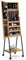 IDMarket - Schmuckschrank Detroit mit Spiegel und Rollen, Industriedesign