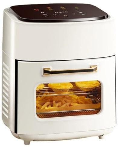Air Fryer,15l Airfyer With Viewing Window, 6 Custom Presets Large Air Fryer Oven With Smart Digital Touchscreen,non-stick And Dishwasher-safe Basket, Rack With Skewers.