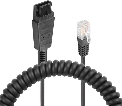 SinLoon Cavo adattatore da RJ9 a QD Cavo adattatore per cuffie Cavo a disconnessione rapida a presa RJ9 Cavo adattatore per cuffie Plantronics QD compatibile Nortel Mitel Aastra NEC e altro ancora