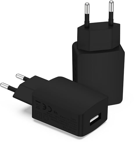LUOSIKE Caricatore USB 5V2A-2PCS, Presa/Alimentatore/Spina/Caricabatterie USB Compatibile con Cellulari (iPhone, Samsung, ecc.), Tablet (iPad, ecc.), Power Bank, Auricolari e Altri Piccoli Dispositivi