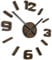 3D Wanduhren DIY Holz Eiche große Wanduhr 50-75CM 3D Wanduhr Modern Design EKO Wanduhren Wandtattoo Dekoration Uhren für Büro Wohnzimmer Schlafzimmer Dekoartikel Quarzuhr (Eiche, Braun)