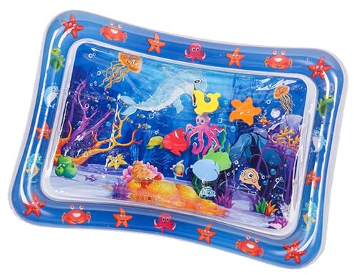 Walopola Sensory Water Mat for Cats, Thickened Inflatable Water Mat, Inflatable Tummy Time Water Mat, Foldable Water Mat Sensory Toy, Inflatable Water Mat Toy for Pets and Kids