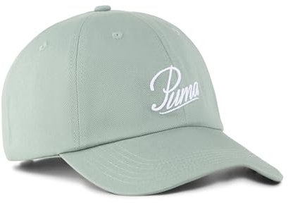 PUMA Gorra ESS Dad con Logotipo Script OneSize, Green Moon