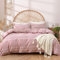 Tokokimo Housse de Couette 220x240 avec 2 Taies d'oreiller 65x65 cm - Design Bohémien - Parure de lit 220x240 Adulte - 100% Microfibre Housse Couette avec Fermetures éclair, Rose