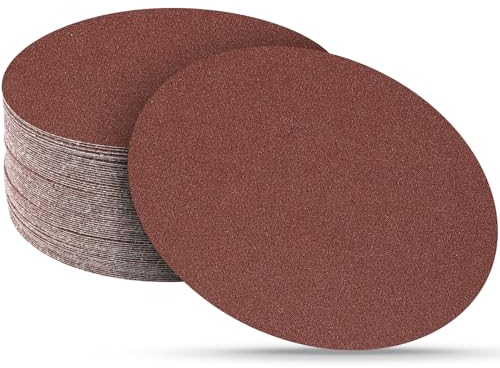 Sruhrak 30 Pièces Disque de Ponçage, 180 mm Rond Disques Abrasifs à Non Trous Papier Poncer à Grain 120 pour Ponceuse Murale Girafe