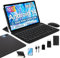fezawio Android 14 Tablet 10 Zoll 20GB RAM+128GB ROM, Octa-Core Tablet WiFi 6, 6000mAh, (1TB TF) mit Tastatur und Maus+EIN Jahr Bildschirmversicherung-schwarz