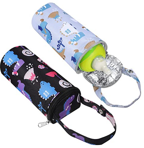 SHOWERORO 2stücke Isoliertaschen Für Babyflaschen Tragbare Aufbewahrungstaschen Zum Warmhalten Shaping Von Muttermilchflaschen Für Unterwegs -Beutel Für Stillmilchflaschen