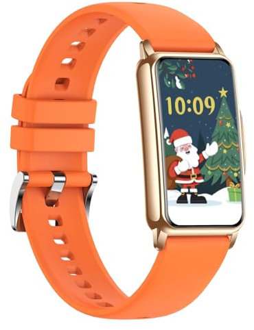 Tipmant Smartwatch Damen, Fitnessuhr Damen Fitness Tracker IP68 Wasserdicht Uhr mit Schrittzähler Damen mit 123 Sportmodi, Pulsmesser, SpO2, Schlafmonitor, Pulsuhr Damen Schrittzähler Uhr (Orange)
