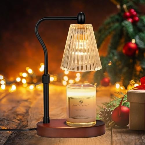 WUEAOA Candle Warmer Lamp, Timer and Dimmer, Candle Lamp Warmer, Adjustable Height Electric Candle Warmer, Gift for Mom