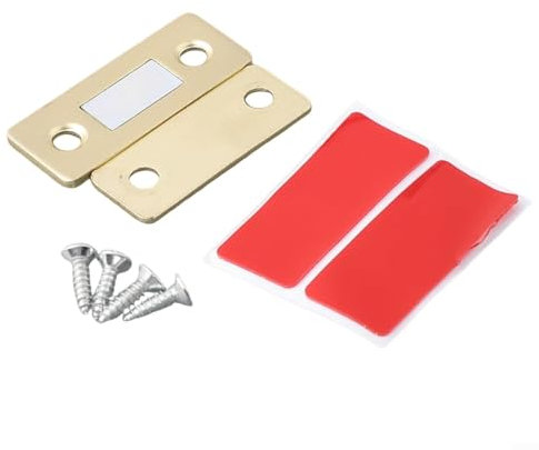 KLNCXC Door Latches Bolts Invisible Cabinet Magnet, Magnetic Door Catches, Strong Thin Magnets Catch For Cabinets, Cupboards, Wardrobe Internal Bifold Doors Closing(Silver)