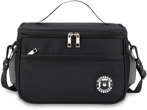 HIHIBEAR Sac Isotherme Repas 6.4L / 9L, Sac Lunch Box Isotherme, Lunch Bag Isotherme Portable pour Bureau Voyage Pique-nique