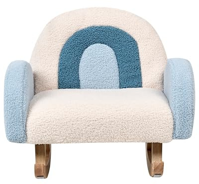 Sedia a dondolo per bambini con Gambe in legno blu